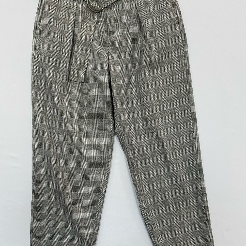 A New Day Plaid High Rise Belted Ankle Pants 6